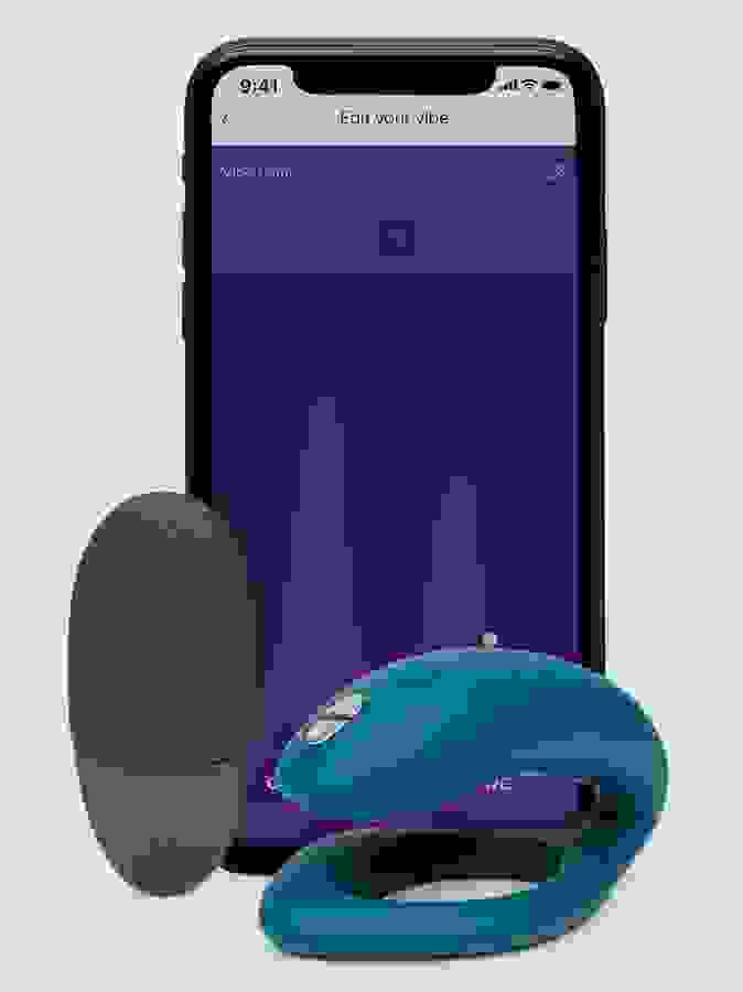 We-Vibe Sync O Remote and App Controlled Rechargeable Couple's Vibrator, Green, hi-res